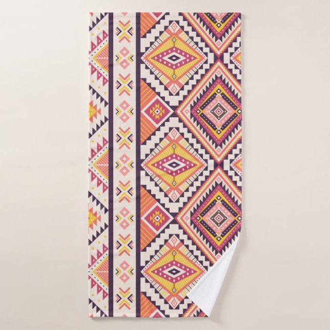 Toalha De Banho Aztec Tribal Esclarecida Sem Costura (Toalha de Banho)