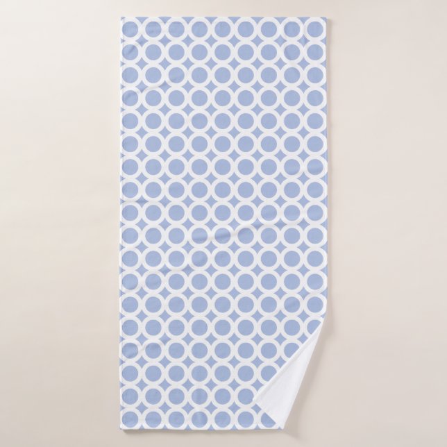 Toalha de Banho Azul Claro e Branco Moderna (Toalha de Banho)