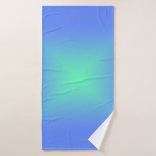 Toalha De Banho Azul-gradiente de diamante a verde-aquamarina