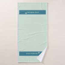 Azul Menta Moderno "Bom Dia" Minimalista