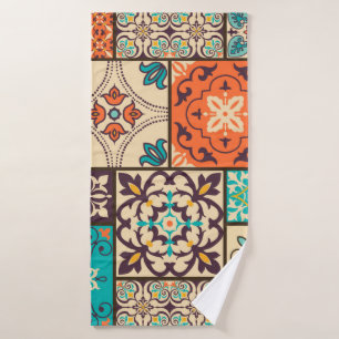 Toalha De Banho Azulejo de retalhos incolor com o Islã, Árabe