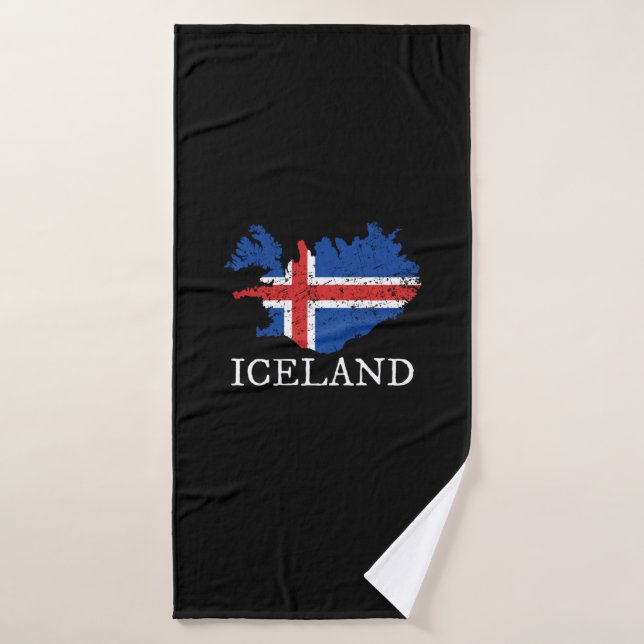 Toalha De Banho Bandeira da Islândia (Toalha de Banho)