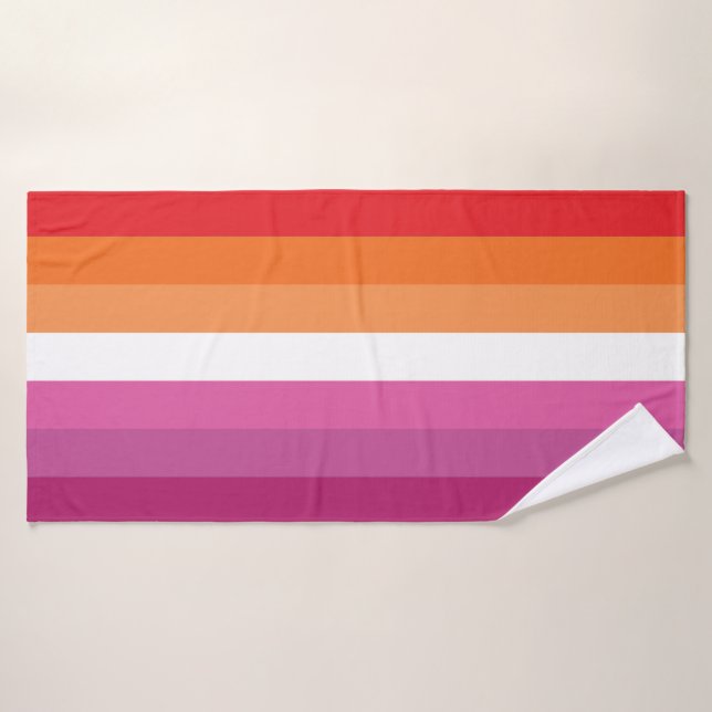 Toalha De Banho Bandeira do Orgulho Lésbico (Toalha de Banho)