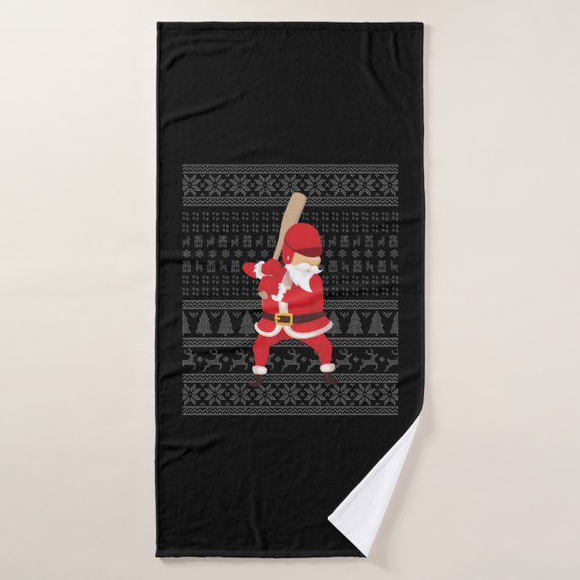 Toalha De Banho Baseball de Natal (Toalha de Banho)