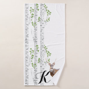 Toalha De Banho Bath Towel Deer Doe Buck Woodland Hun Personalizad