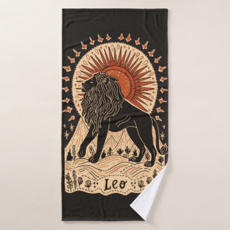 Toalha De Banho Bath Towel Leo Celestial Zodiac Art
