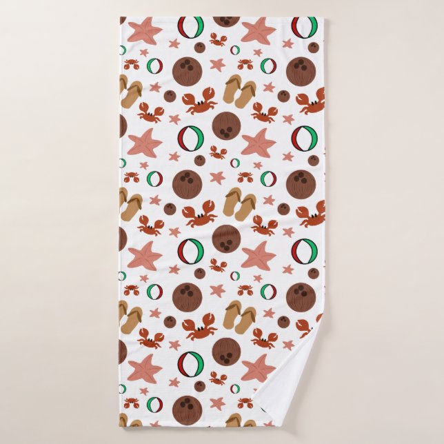Toalha De Banho Beach Pattern Bath Towel: Pronto para as férias (Toalha de Banho)