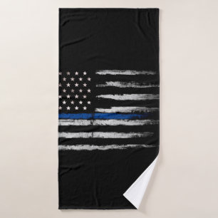 Toalha De Banho Blue Line fino americano embandeira