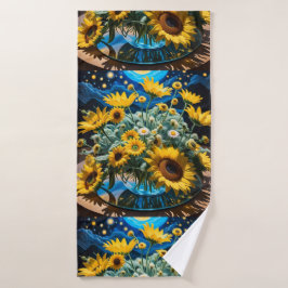 Toalha De Banho Bodegón Flores y Noche 1 - 001