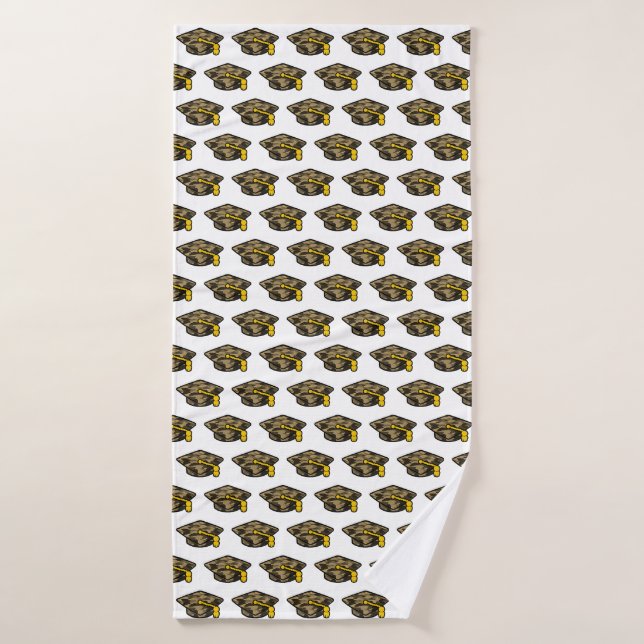 Toalha De Banho  Boné de formatura Khaki Camo (Toalha de Banho)