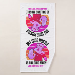 Toalha De Banho Bonito, meu monstro lateral está construindo ginás