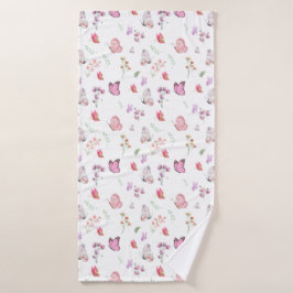 Toalha De Banho Borboleta de Aquarela