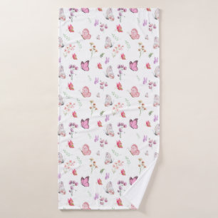 Toalha De Banho Borboleta de Aquarela