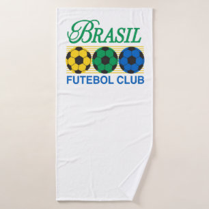 Toalha De Banho Brasil Futebol Club Vintage Soccer
