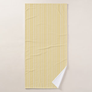 Toalha De Banho Bright, moderno, amarelo e doce branco listrados