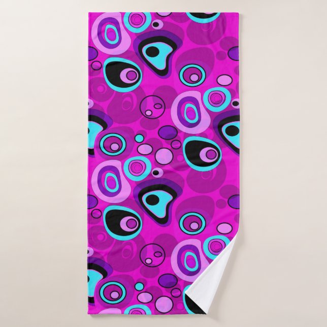 Toalha De Banho Brilho, abstrato, Magenta (Toalha de Banho)