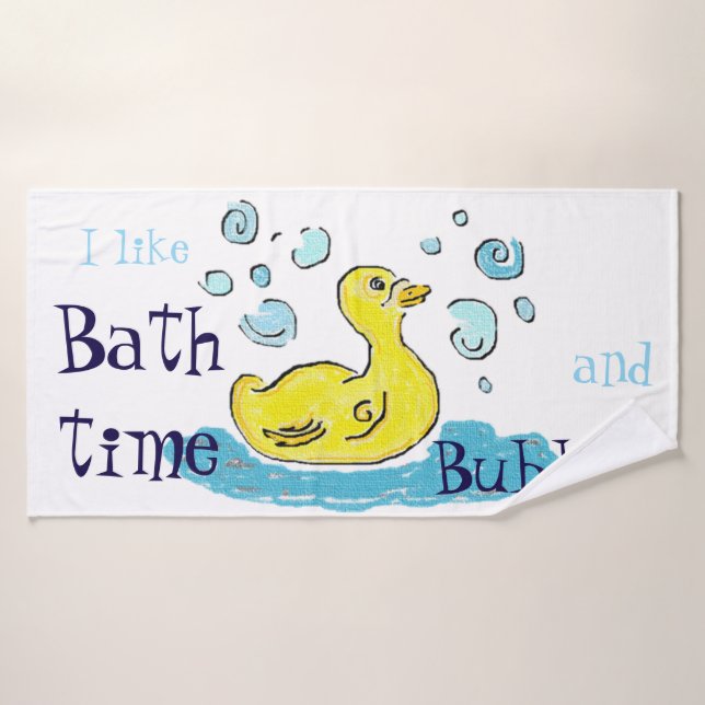 Toalha De Banho Bubbles Pato e Hora do Banho (Toalha de Banho)