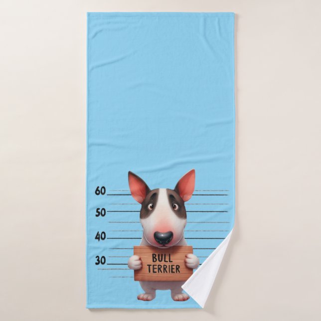 Toalha De Banho Bull Terrier Travesso (Toalha de Banho)