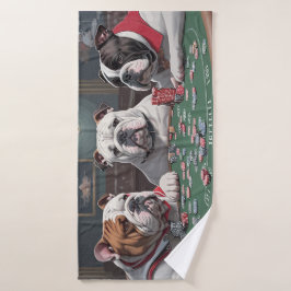 Toalha De Banho Bulldogs playing poker Serviette de bain