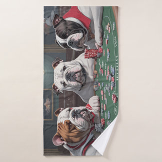 Toalha De Banho Bulldogs playing poker Serviette de bain