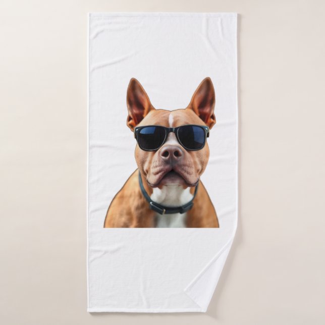 Toalha De Banho Cachorro nos óculos solares Bath Totol (Toalha de Banho)