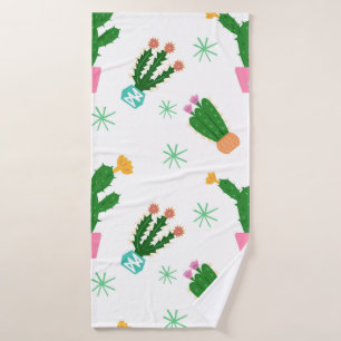 Toalha De Banho Cactus, sem costura, padrão de vindima, orname rep