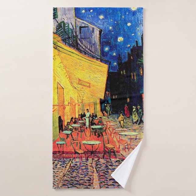 Toalha De Banho Cafe Terrace na Noite, Vincent van Gogh, 1888 (Toalha de Banho)
