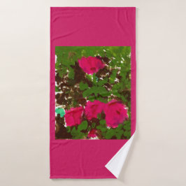 Toalha De Banho Cama de Rosas