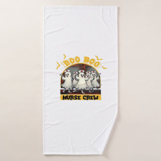TOALHA DE BANHO CAMISA BOO BOO CREW CLÁSSICA ENFERMEIRA HALLOWEEN 