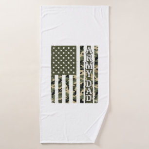 Toalha De Banho Camisa Camuflada Pai do Exército Bandeira American