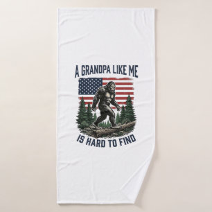Toalha De Banho Camisa de bandeira americana vintage Bigfoot Grand