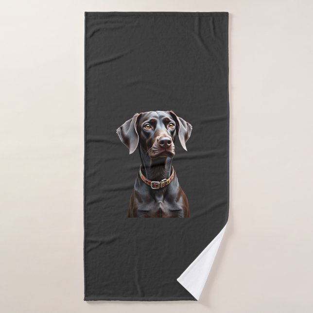 Toalha De Banho Camisa engraçada de Pointer para Mãe Pai amante de (Toalha de Banho)