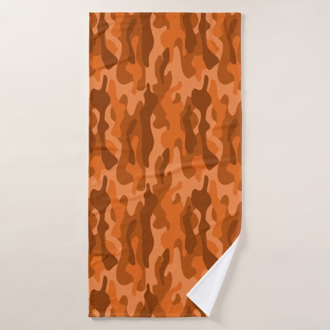 Toalha De Banho Camo Monocolor Laranja Espanhol (Toalha de Banho)