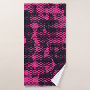 Toalha De Banho Camouflage hexagonal, fundo de textura militar