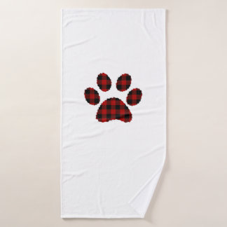 Toalha De Banho Caneta de Xadrez de Buffalo - Cão de Impressão ou 