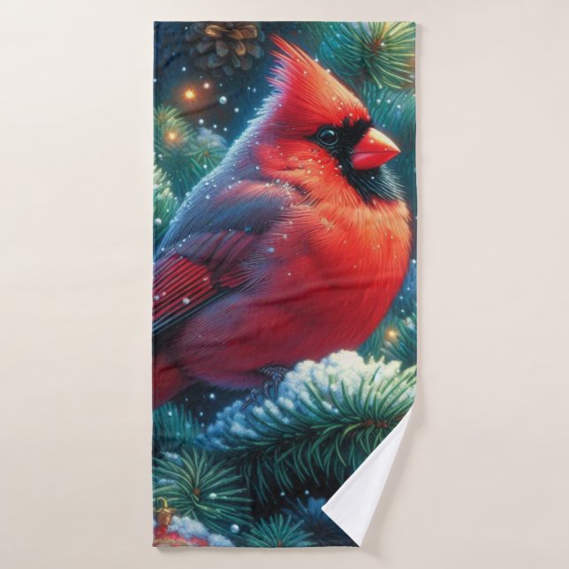 Toalha De Banho Cardinal-do-natal/de-inverno  (Toalha de Banho)