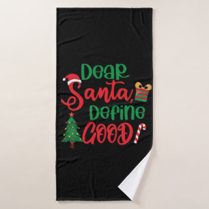 Toalha De Banho Caros Papais noeis definem um bom Natal engraçado