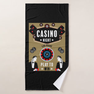 Toalha De Banho Casino Gambling Poker Roulette