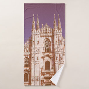 Toalha De Banho Catedral de Milão com aparência de Vintage: Duomo 