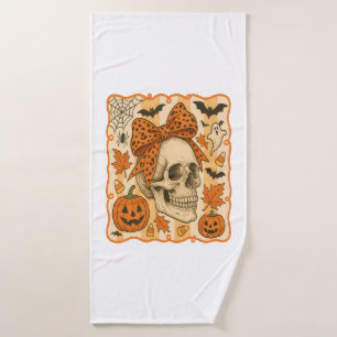 Toalha De Banho Caveira Assustadora Halloween