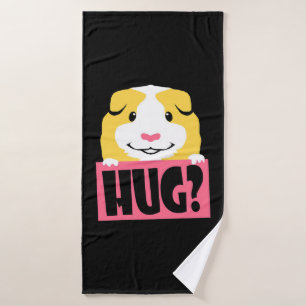 Toalha De Banho Cavidade do Hug do Porco da Guiné  Porco Engraça