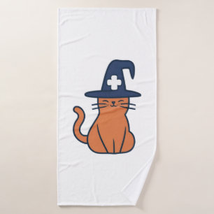 Toalha De Banho Celebrar Queda com Torção Felina - Um Nu Spooky