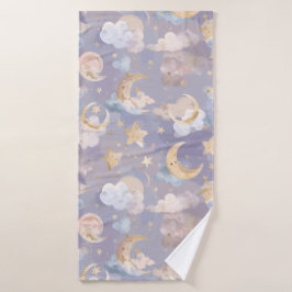 Toalha De Banho Celestial Baby Towel | Pastel Moons, Stars & Dream