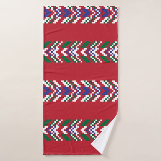 Toalha De Banho Chevron fair isle seamless pattern designallover,  (Toalha de Banho)