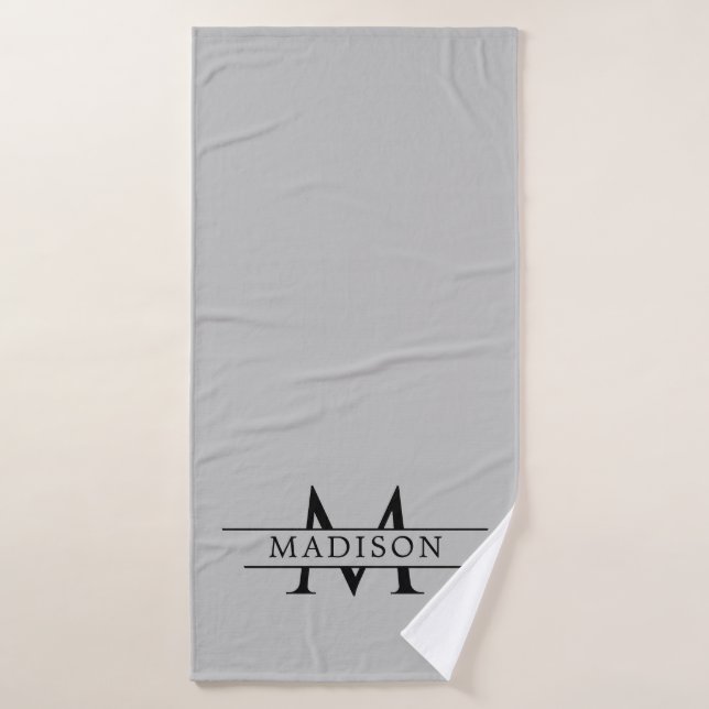 Toalha De Banho Chic Custom Initial Design Premium (Toalha de Banho)