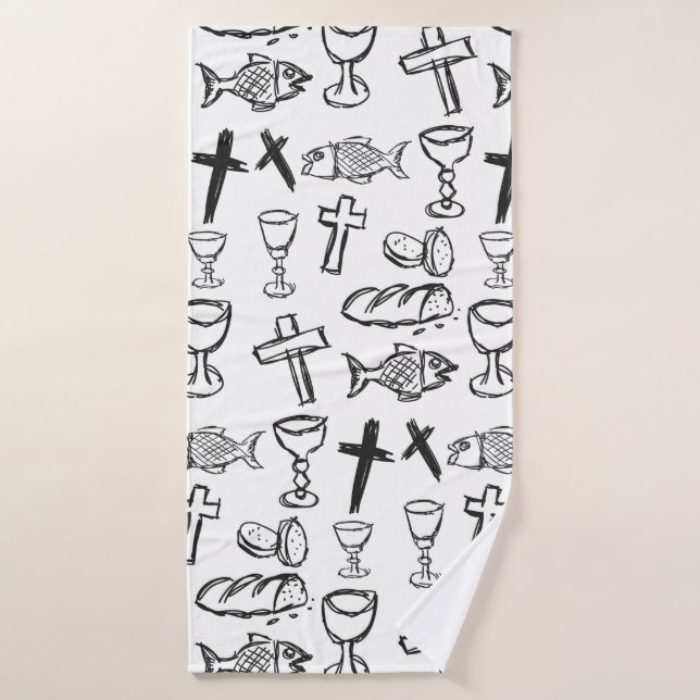 Toalha De Banho Christian Pattern (Toalha de Banho)