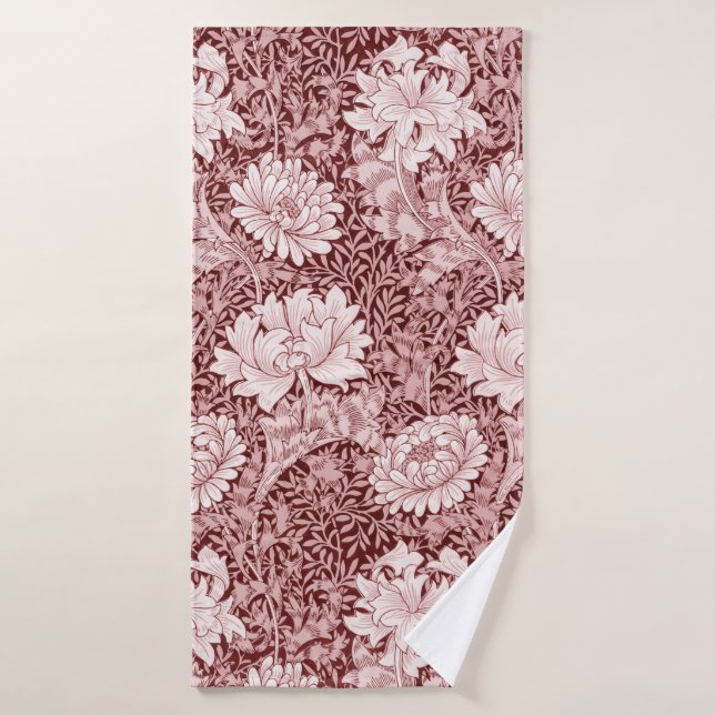 Toalha De Banho Chrysanthemum Maroon, William Morris (Toalha de Banho)