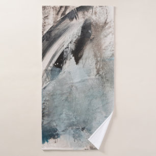 Toalha De Banho Cinza e pintura de Abstrato azul.abstrato, arte,g