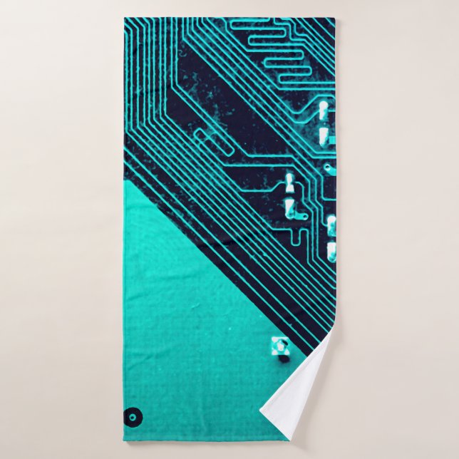 Toalha De Banho Circuit board. Electronic computer hardware techno (Toalha de Banho)