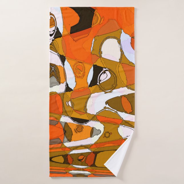 Toalha De Banho Círculos brilhantes do outono: padrão abstrato. (Toalha de Banho)